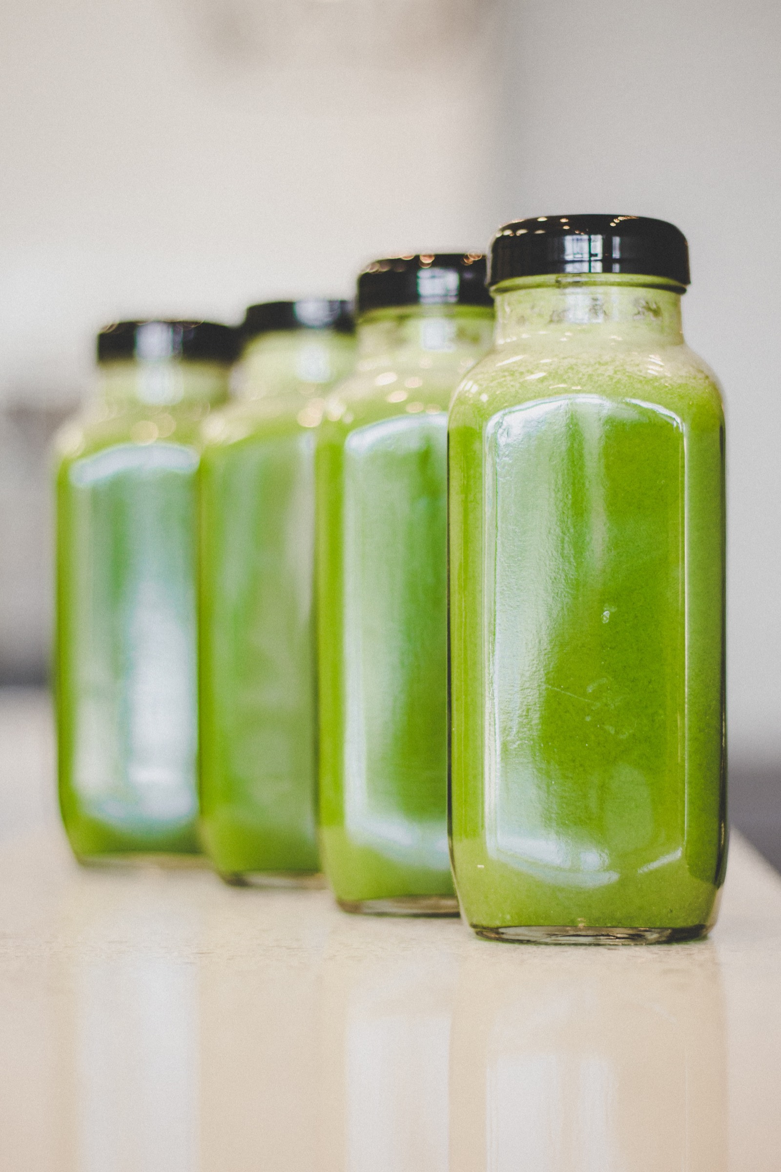 Cold pressed bottles at Green Lane Co.